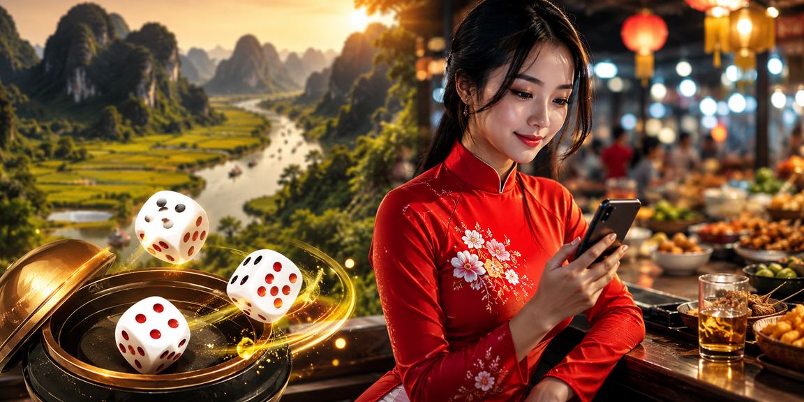 Không khí sôi động tại sòng bài và bàn xúc xắc tài xỉu tại Ninh Bình với trang phục áo dài