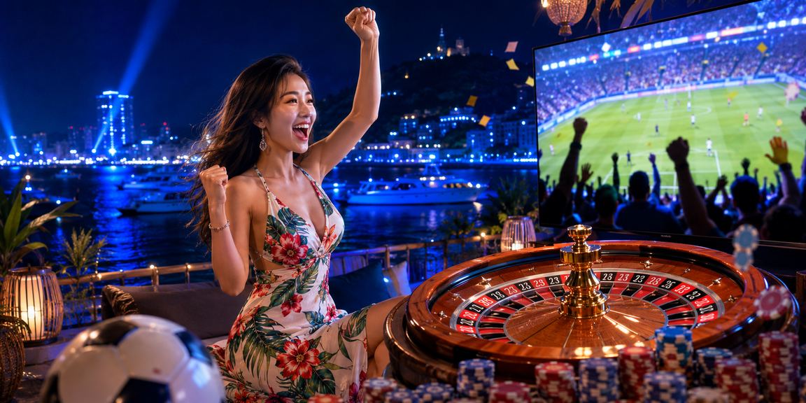 Cảnh người chơi thư giãn xem phân tích kèo bên bờ biển Vũng Tàu